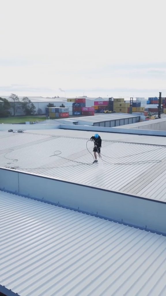 Roof treatment soft wash